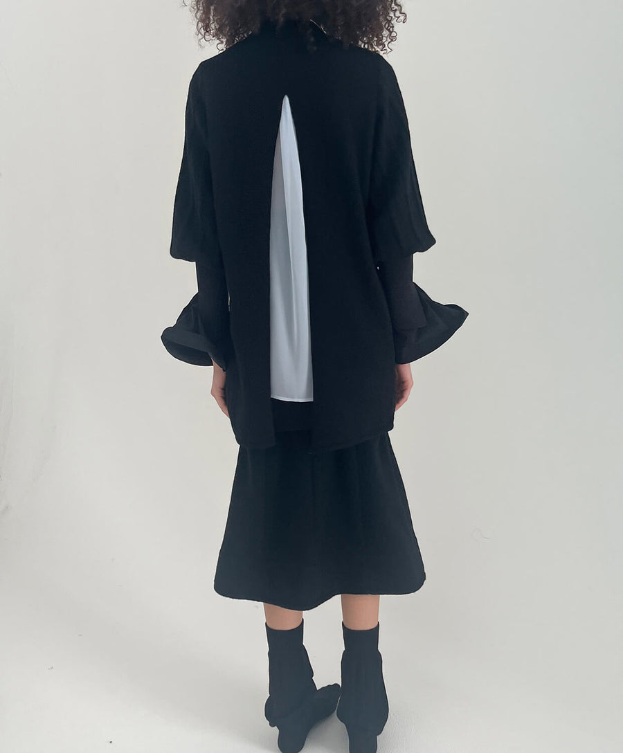 Long ribbed skirt