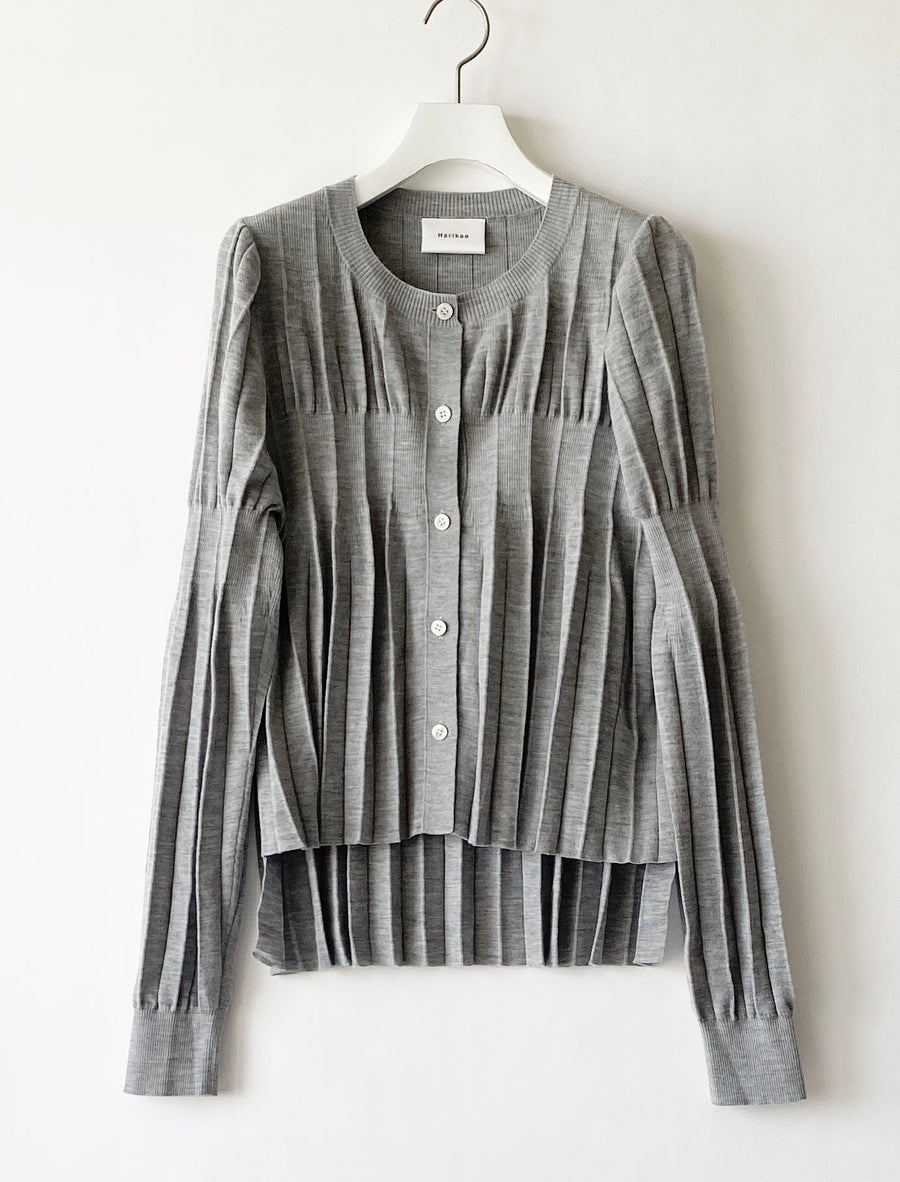 Pleated cardigan