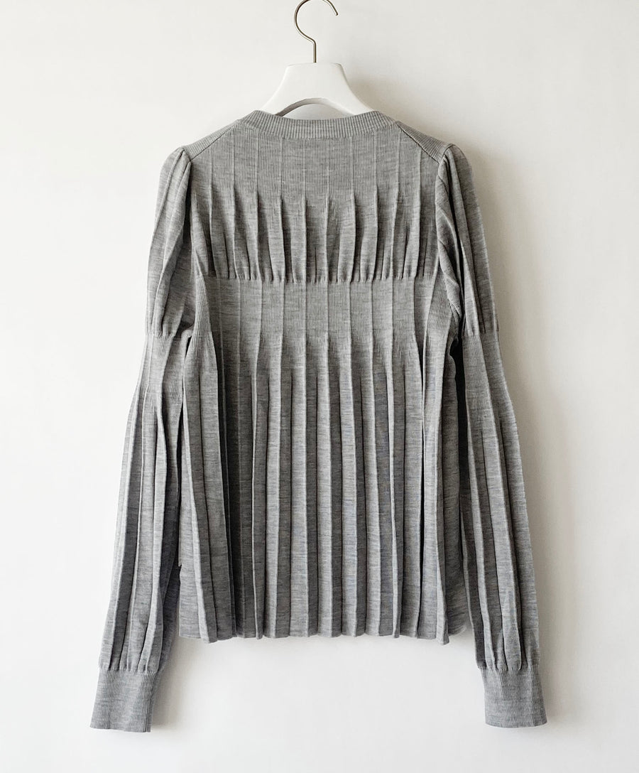 Pleated cardigan