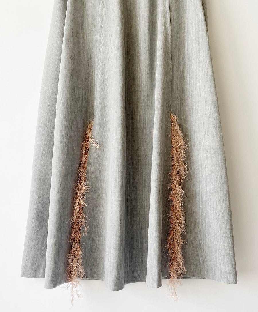 Skirt with fringe