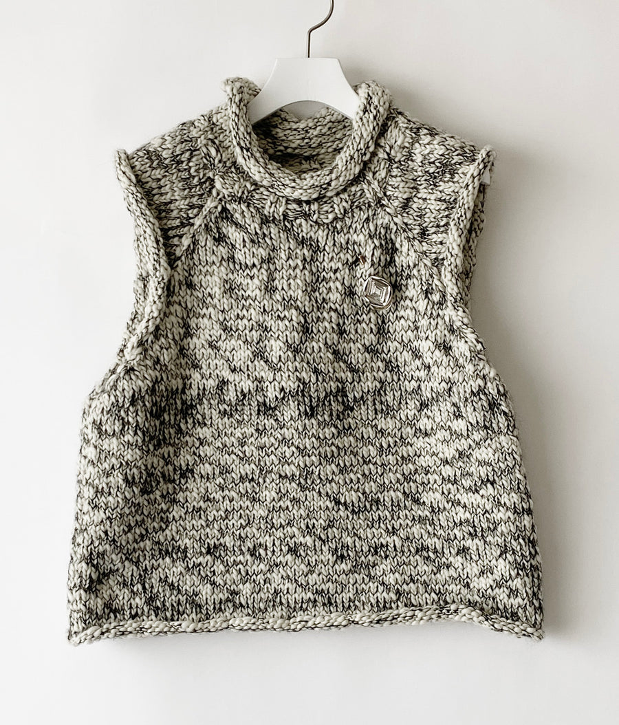 Slub knit vest