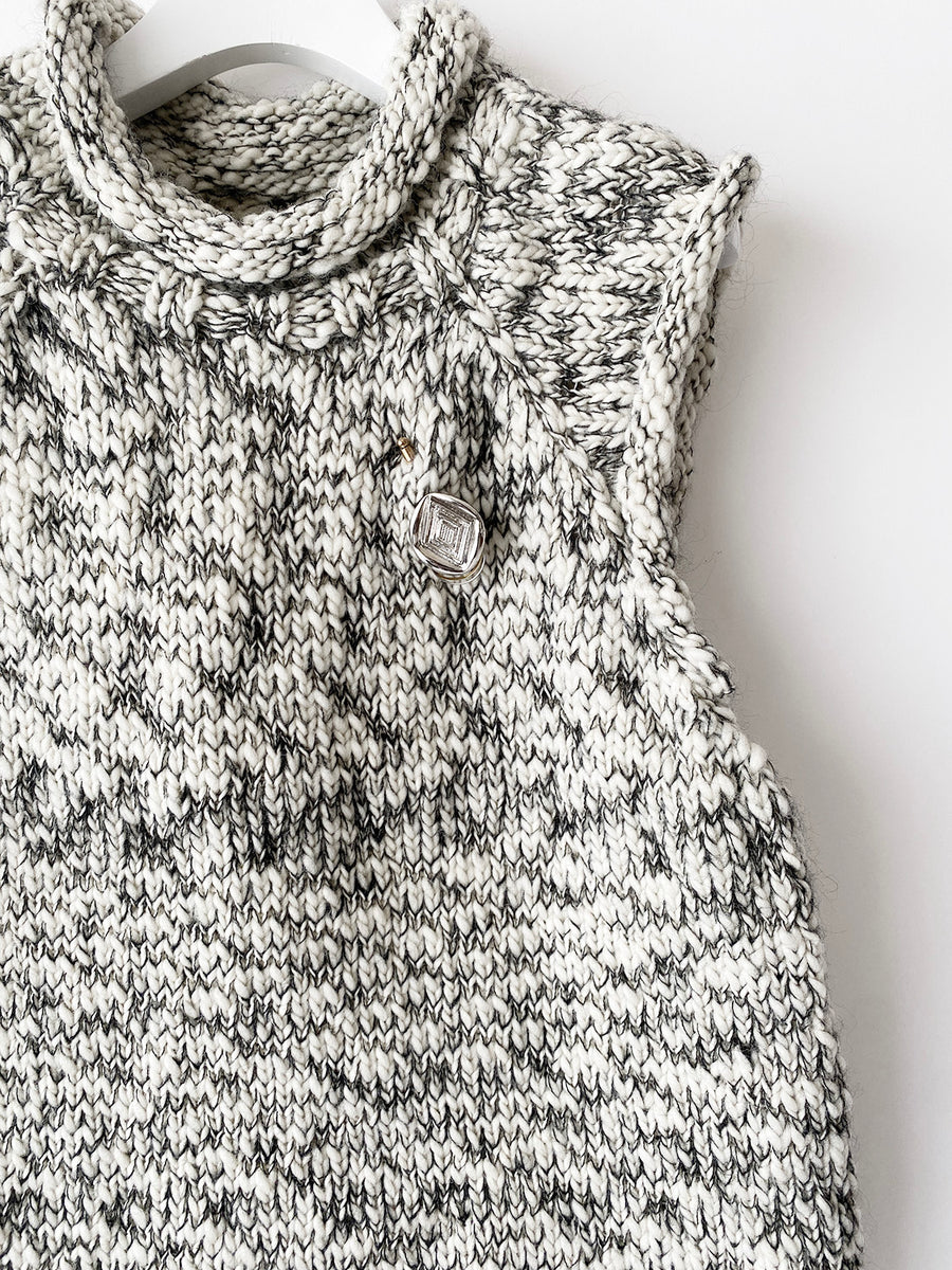 Slub knit vest
