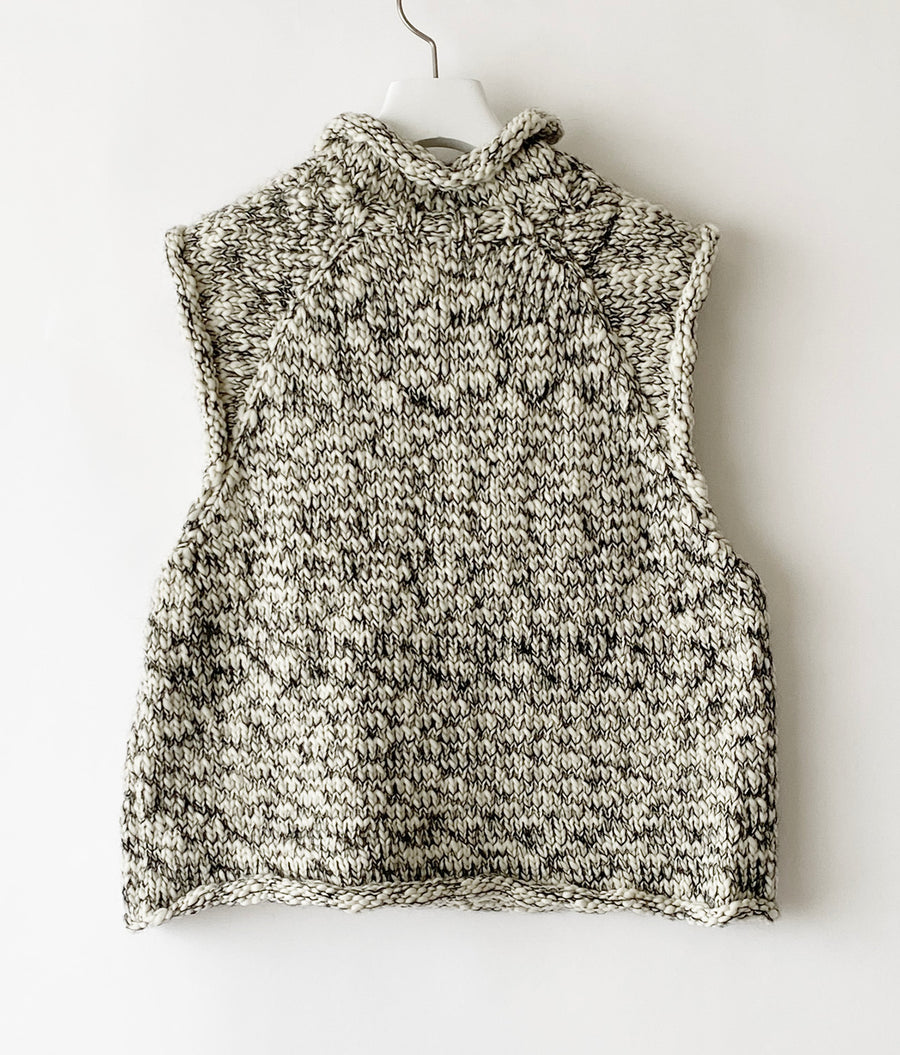 Slub knit vest