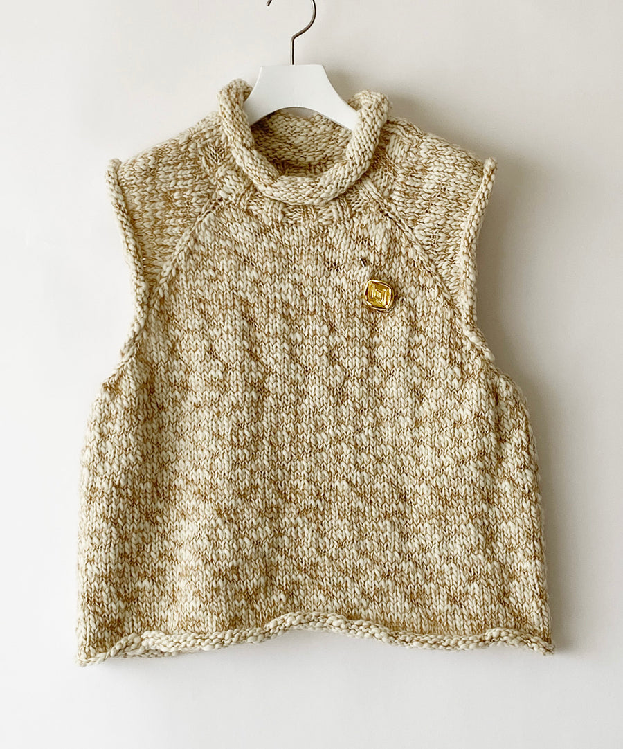 Slub knit vest