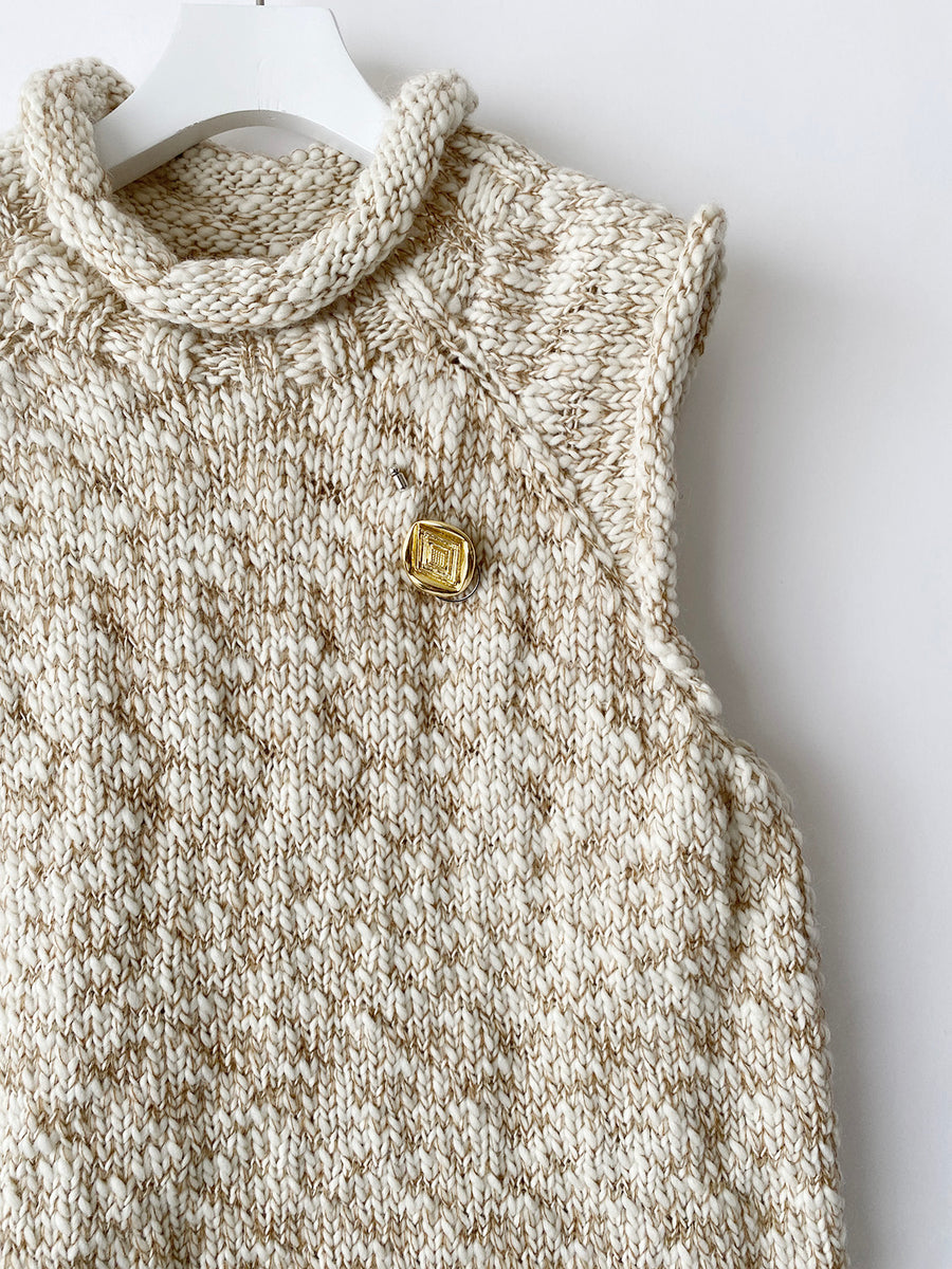 Slub knit vest