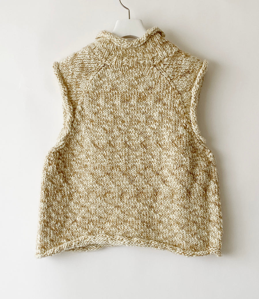 Slub knit vest